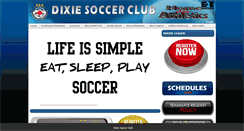 Desktop Screenshot of dixiesoccerclub.com