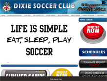 Tablet Screenshot of dixiesoccerclub.com